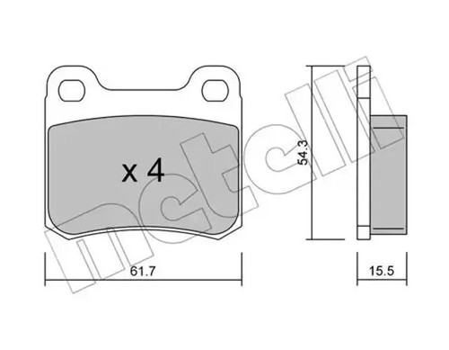 Brake pads 0092 - brake, metelli