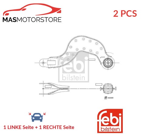 Left right wishbone set febi - left,