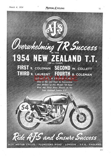1954 advert s 350cc - 1954, a.j.s