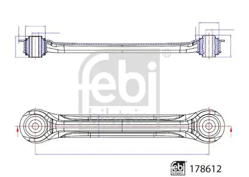 Wishbone rear axle left - rear,