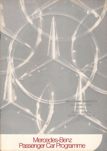 Mercedes benz range 1972 1973 - mercedes-benz,