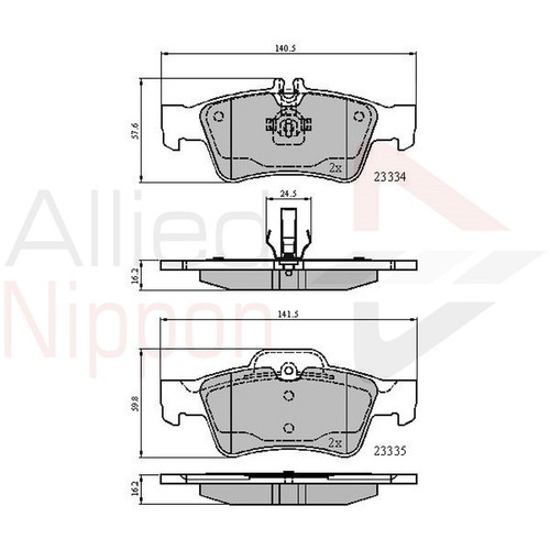 Brake pads set - brake, for
