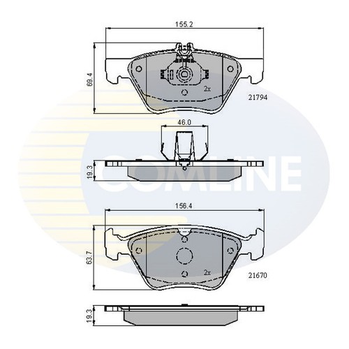 Brake pads set for mercedes - brake,
