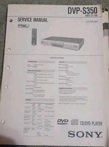 Sony dvp s350 dvd - sony, player