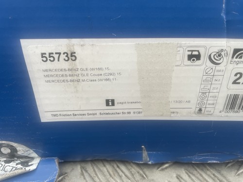 Brake discs pair - brake, vented