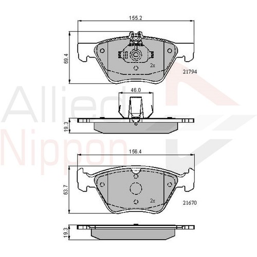 Brake pads set for - brake,